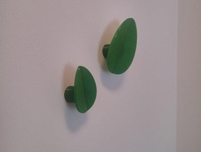 leaf wall coat hook household supplies 3d print model - Mito3D