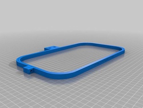 bordado de aro quadrado paramétrica por exemplo, letras hobby o máquina que 3d print model - Mito3D