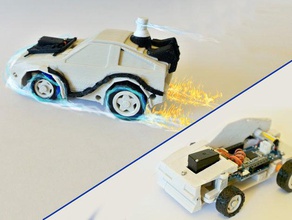 delorean backtofuture rc-car arduino 3dracers Fahrzeuge Modell openrc racing über Funk gesteuert Wissenschaft Dampf Vorbau 3d print model - Mito3D