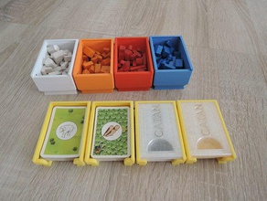 magnetic stackable catan card figures traybox toy game accessories tray 3d print model - Mito3D