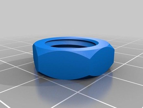 12 inch nut 13tpi 14 tall parts customized 3d print model - Mito3D