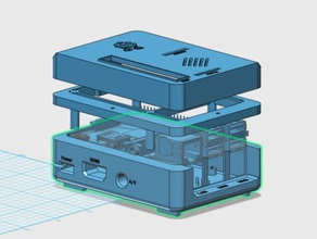 deluxepi durumda elektronik raspberry pi case 3d print model - Mito3D