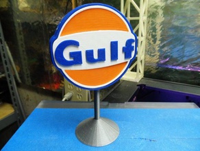 gulf oil Zeichen logos gas 3d print model - Mito3D