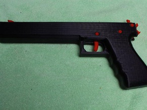in un unico pezzo di gomma banda gun mark ii i giocattoli giochi 3d print model - Mito3D