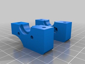e3d v6 clampbracket tevo tarantula printer extruders bracket mount 3d print model - Mito3D