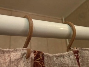 plain boring s-hook type shower curtain hooks bathroom hook 3d print model - Mito3D