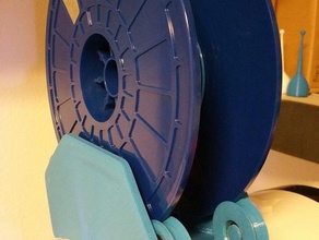 robo3d top mount spool holder remixed wheels 608zz bearings printer parts 3d print model - Mito3D