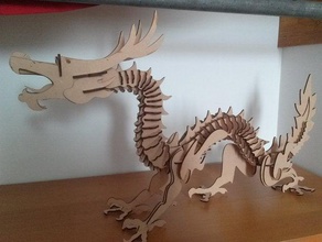 dragon puzzle de 3mm la construcción juguetes 3d print model - Mito3D