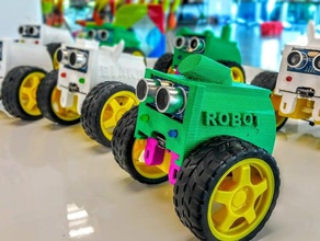 robot arduino, impresión 3d la robótica arduino nano coches de rc control remoto tinkercad ultrasonidos 3d print model - Mito3D
