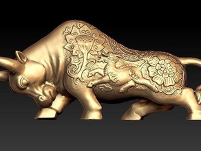 stronghero3d de ouro touro esculturas 3d print model - Mito3D