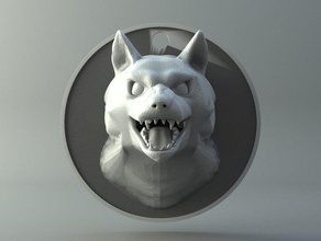 wolf Kopf Tiere 3d print model - Mito3D