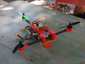 tricopter fraisevolante openscad rc vehicles customizable drone fpv 3d print model - Mito3D