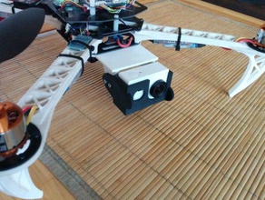 xiaomi yi action cam mount -&gt sk450 adattatore rc veicoli 3d print model - Mito3D