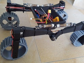 mars-Roboter rover rc-crawler-direktionale Räder in der Robotik 4ws Neugier hoch mars-curiosity die Mobilität Projekt verfolgt Fahrzeug 3d print model - Mito3D