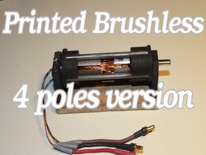 printed brushless motor 4 poles 3d printing 3dmodel 3dprintable 3dprinting printer diy engine engineer engineering experiment rc car cars recycle recycling sgabolab 3d print model - Mito3D
