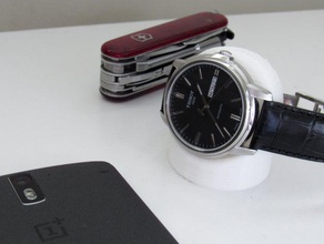 orologio semplice stand famiglia watchstand 3d print model - Mito3D