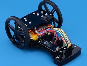 laser-cut chassis chariot line-follower robot robotics 3d print model - Mito3D