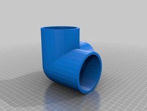 1-Zoll-pvc-3-Wege Teile angepasst 3d print model - Mito3D