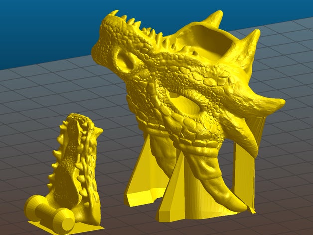 articulated dragon mouth detailed animals 3D print model - Mito3D