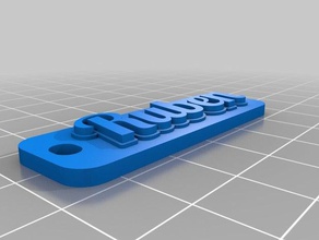 ruben tag keychain keychains customized 3d print model - Mito3D
