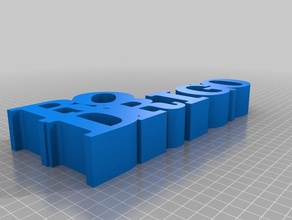 la mia su misura variabile word scultura sculture 3d print model - Mito3D