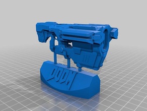 doom 2016 bfg9000 pistola display stand oggetti di scena 4 video gioco arma 3d print model - Mito3D