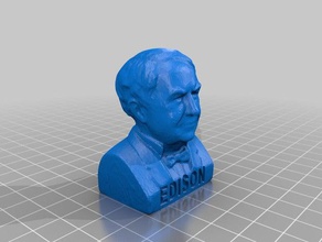 thomas edison de la perilla cabeza 3d impresión 3d print model - Mito3D