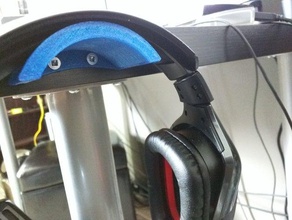 básico eficaz soporte para auriculares de los hogares titular 3d print model - Mito3D