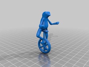 dat boi art dank memes frog here come shit waddup unicycle 3d print model - Mito3D
