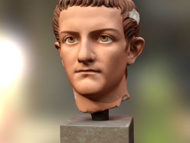 busto de calígula varreduras réplicas A impressão 3d Digitalização em o imperador fotogrametria romano 3D print model - Mito3D