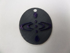 farkındalık sembol madalyon Anahtarlık 3d print model - Mito3D