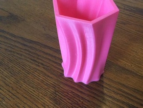 folded vase household twisted 3d print model - Mito3D