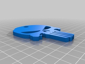 punisher keychain 3d printing keychains 3d print model - Mito3D