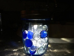solar light jar lid decor 3d print model - Mito3D