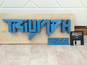 triumph logo art amiga commodore 3d print model - Mito3D