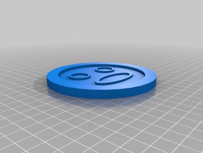 smiley face modelplate 3d impressão 3d print model - Mito3D