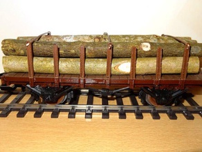 stakes utjs flatbed car 132 vehicles garden railway gauge 1 train 3d print model - Mito3D