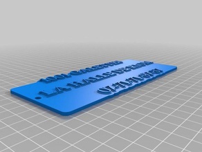 çok satırlı etiket özelleştirilmiş Anahtarlık 2 3d print model - Mito3D