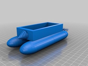Ponton-Boot 3d drucken 3d print model - Mito3D