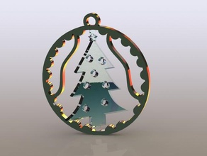 christmas tree spinning ordainment decor assembly ornament moving parts 3d print model - Mito3D