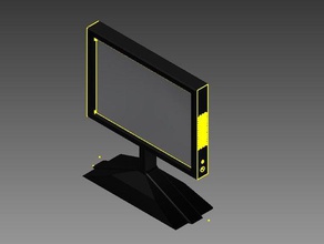 monitor de la computadora 3d impresión 3d print model - Mito3D