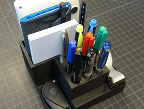 desk organizer 3x5 index card office 3d print model - Mito3D