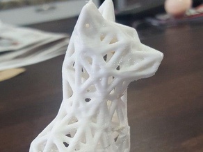 low-poly-voronoi-fox Kunst amazingdesign Tier cool lowpoly lowpolygon remix 3d print model - Mito3D