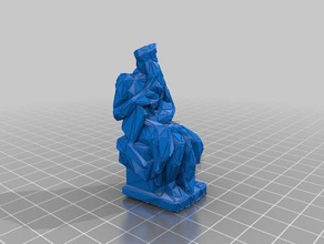 low poly moses remix sculptures 3d print model - Mito3D