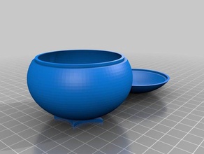 oval caixa contentores 3d print model - Mito3D