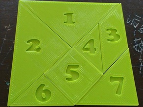 tangram numbers math 3d print model - Mito3D