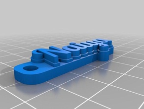 mi personalizados multilínea tag llavero llaveros 3d print model - Mito3D