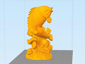 stronghero3d carp over goal can transformed into dragon creatures 3d print model - Mito3D