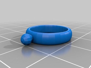 anello con diamante 15mm anelli ragazzi giocattolo 3d print model - Mito3D