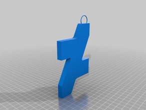 deviantart logo fashion keychain necklace pendant sketchup 3d print model - Mito3D